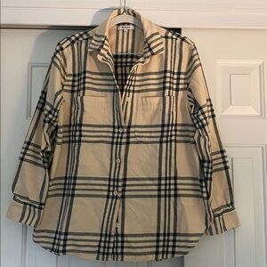 Oversized Ex-Boyfriend Swing Shirt in Windowpane